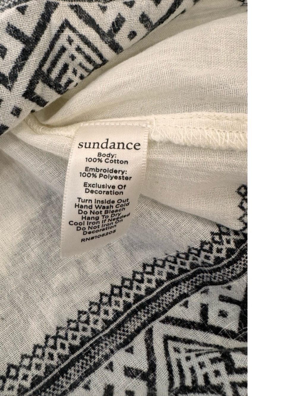 Sundance Cream Embroidered V-Neck Tassel Beach Dress Coverup - Picture 14 of 14